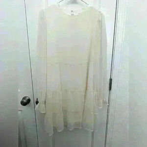 Altar’d State Off-White Tiered Mini Dress